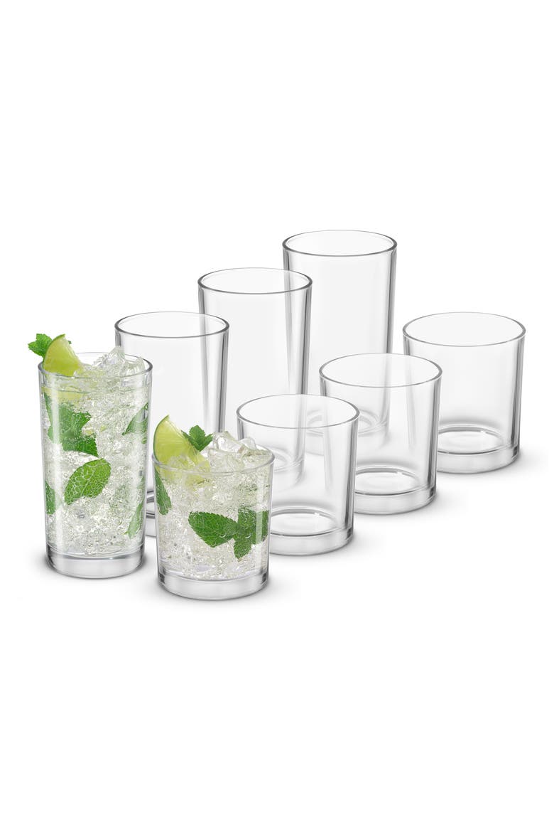 Alain Set of 8 DOF & Highball Glasses, Alternate, color, CLEAR