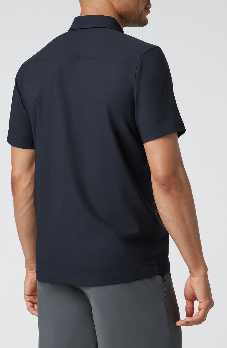 Vuori Manhattan Short Sleeve Button-Up Shirt, Alternate, color, Black