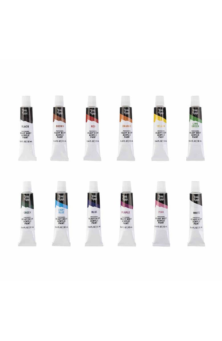 Brea Reese Professional Heavy Body Acrylic Paint Set 12 Tubes, Alternate, color, Multicolored
