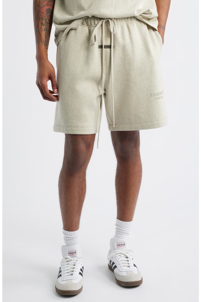 Fleece Soccer Shorts, Main, color, HEATHER STONE
