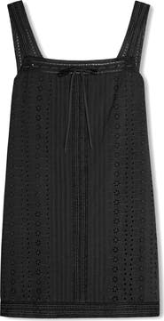 Rails Beckton Pintuck Cotton Broderie Anglaise Minidress