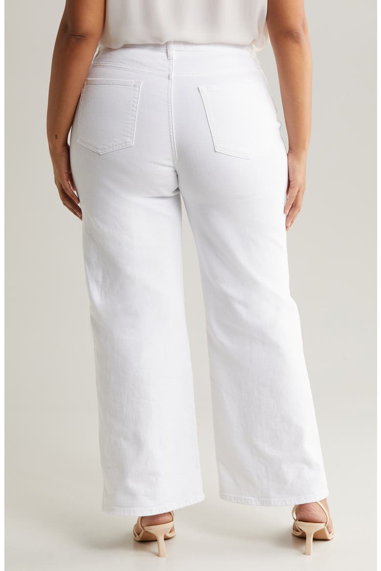 Le Slim Palazzo Wide Leg Jeans, Alternate, color, WHITE