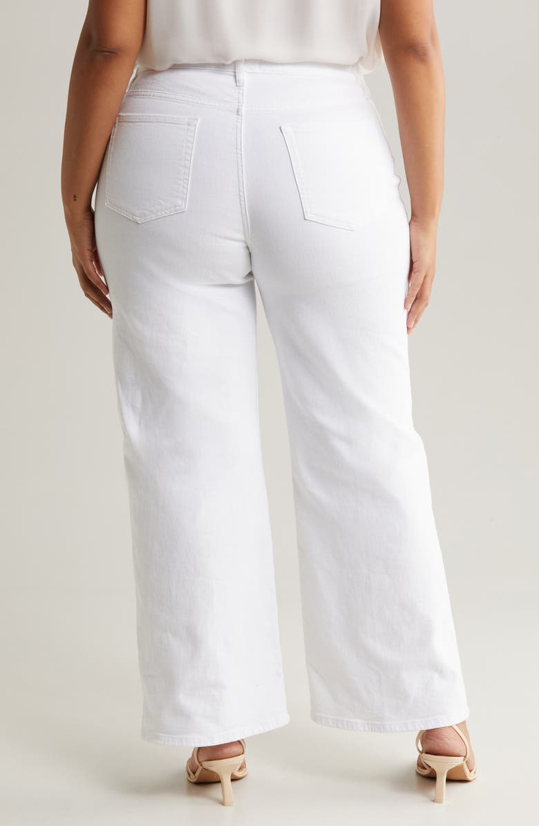 FRAME Le Slim Palazzo Wide Leg Jeans, Alternate, color, White