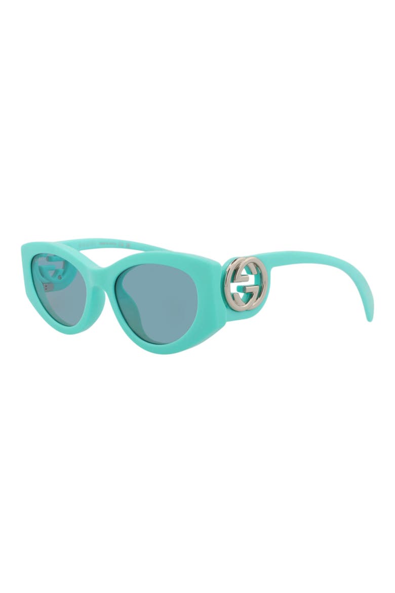 54mm Modified Cat Eye Sunglasses, Alternate, color, LIGHT BLUE