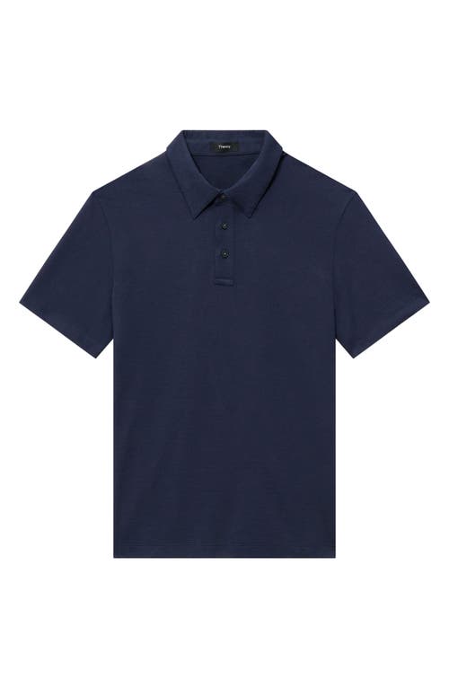 Theory Regular Fit Textured Polo In Baltic