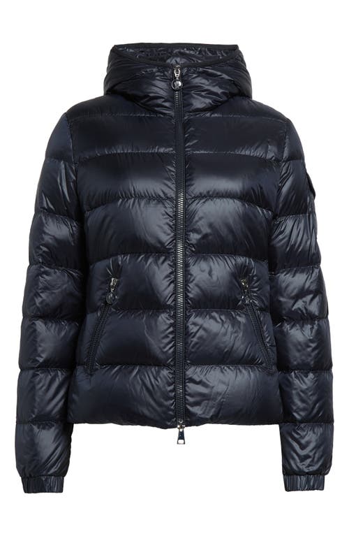 Moncler Gles Hooded Quilted Shell Jacket In Navy
