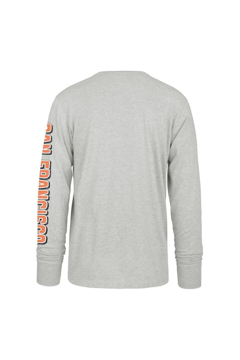 Men's '47  Gray San Francisco Giants Big & Tall Distressed Franklin Long Sleeve T-Shirt, Alternate, color, Gray