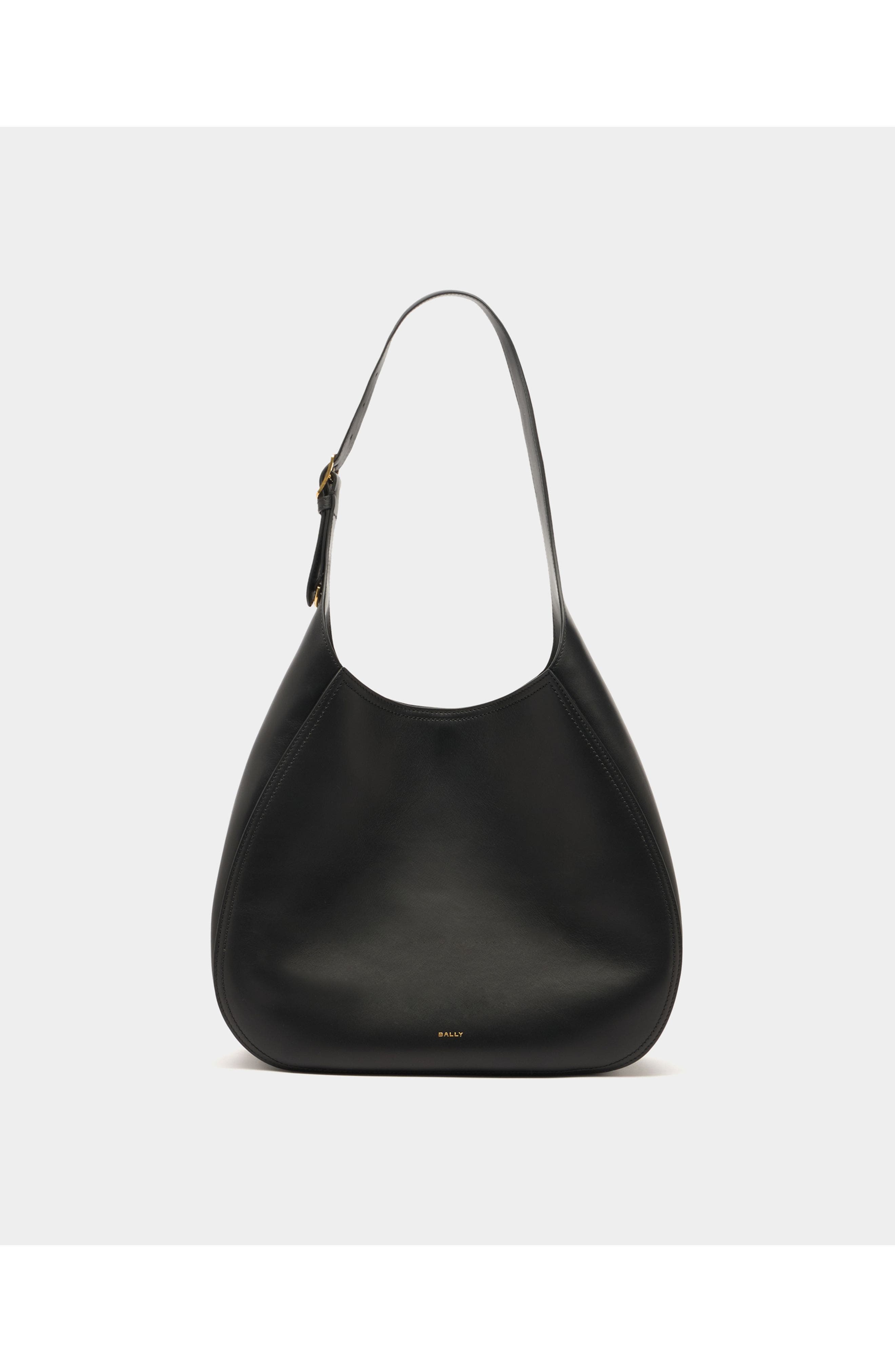 Bally Althea Hobo Bag in Leather, Main, color, Black