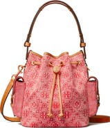 Tory Burch T Monogram Denim Bucket Bag