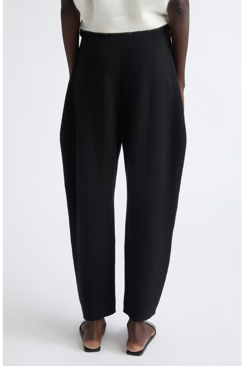 Barrel Wool & Cashmere Trousers, Alternate, color, BLACK