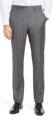 Santorelli Roma Flat Front Loro Piana Wool Serge Dress Pants