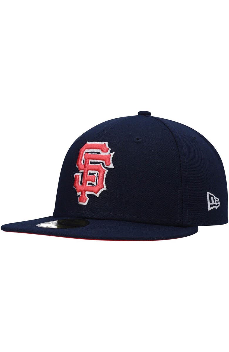 New Era Men's New Era Navy San Francisco Giants 2010 World Series Lava Undervisor 59FIFTY Fitted Hat, Alternate, color, 