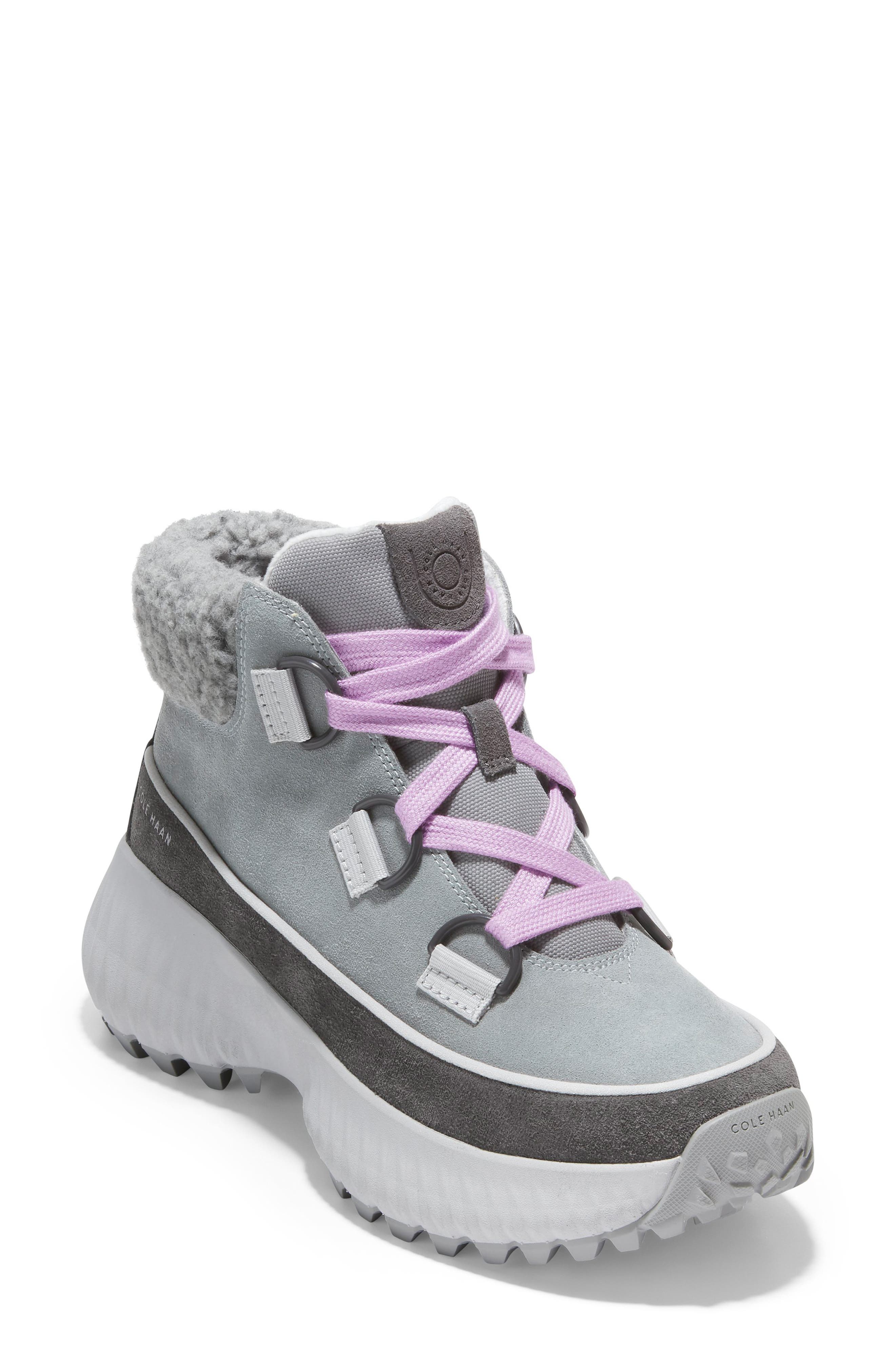 Cole Haan Zerogrand Flurry Faux Shearling Trimmed Hiker Boot, Main, color, 