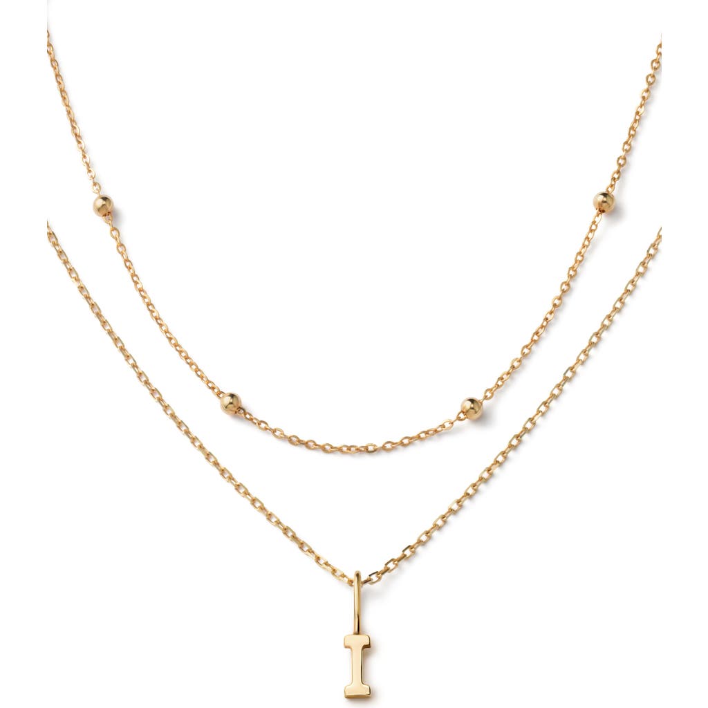 Ana Luisa 10k Gold Layered Letter Necklace In I