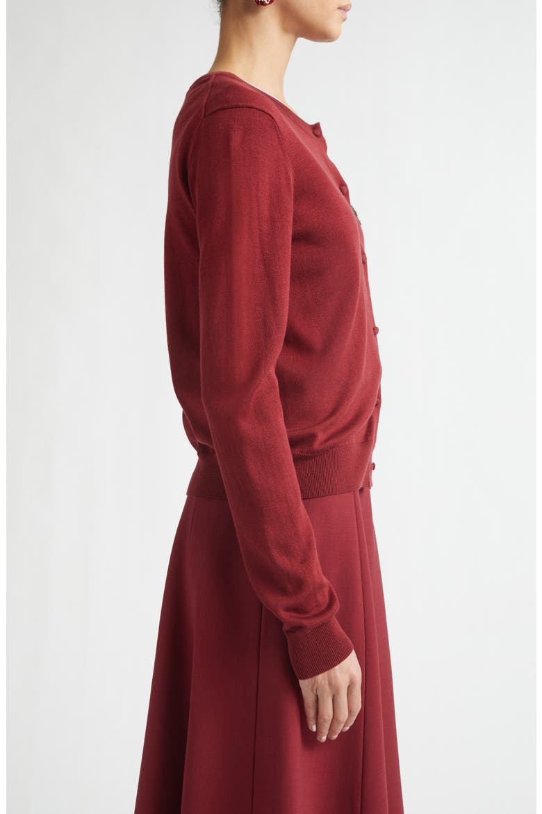 Crystal Embroidered Silk Cardigan, Alternate, color, RIOJA MULTI