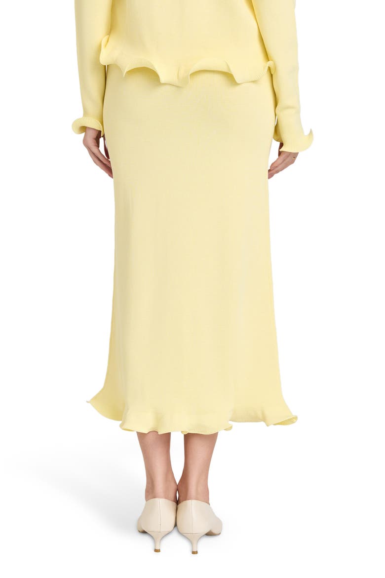 Isla Ruffle Hem Sweater Skirt, Alternate, color, YELLOW