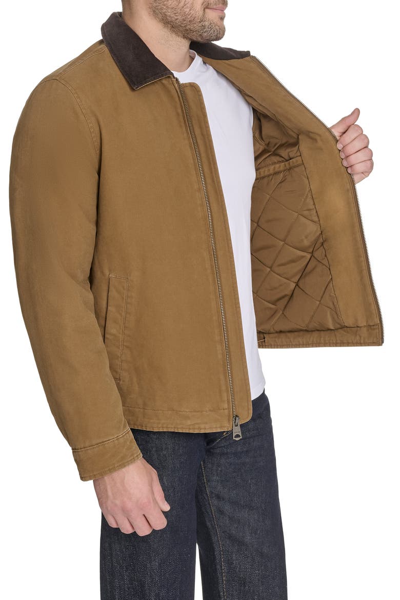 Canvas Utility Jacket with Quilted Lining, Alternate, color, BROWN