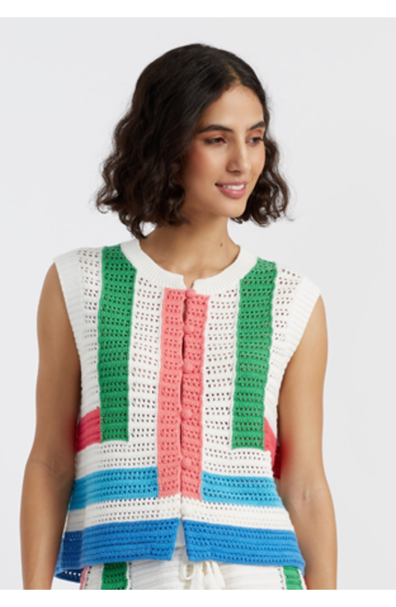 Chinti & Parker Cotton Capri Vest, Main, color, 