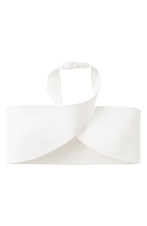 Featuring Hailey Bieber Dario Halter Neck Crop Top