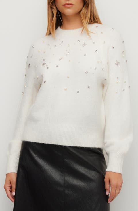 Kristell Embellished Crewneck Sweater