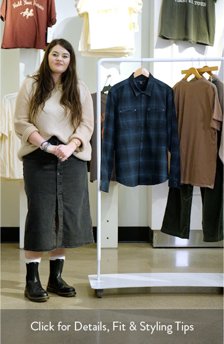 Dario Brushed Cotton Flannel Snap-Up Shirt, sales video thumbnail