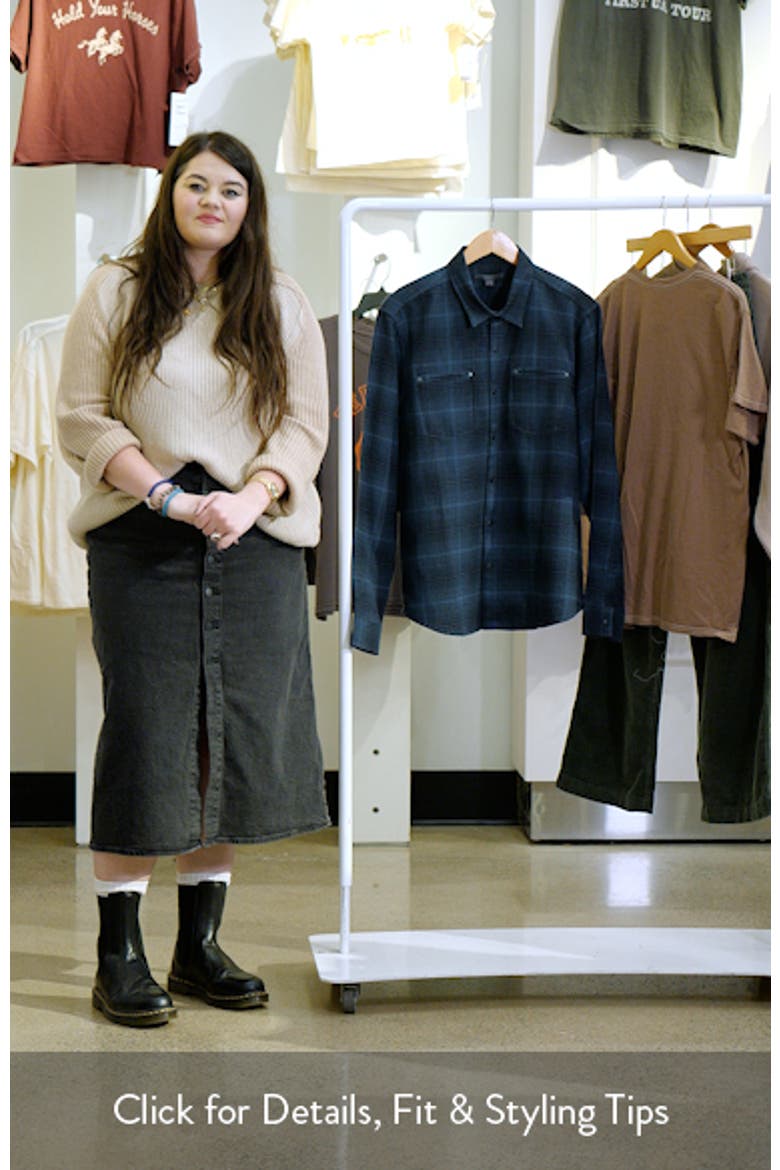Dario Brushed Cotton Flannel Snap-Up Shirt video