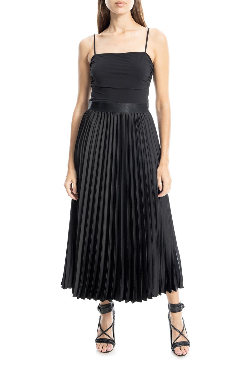 Sleeveless Midi Dress, Main, color, BLACK