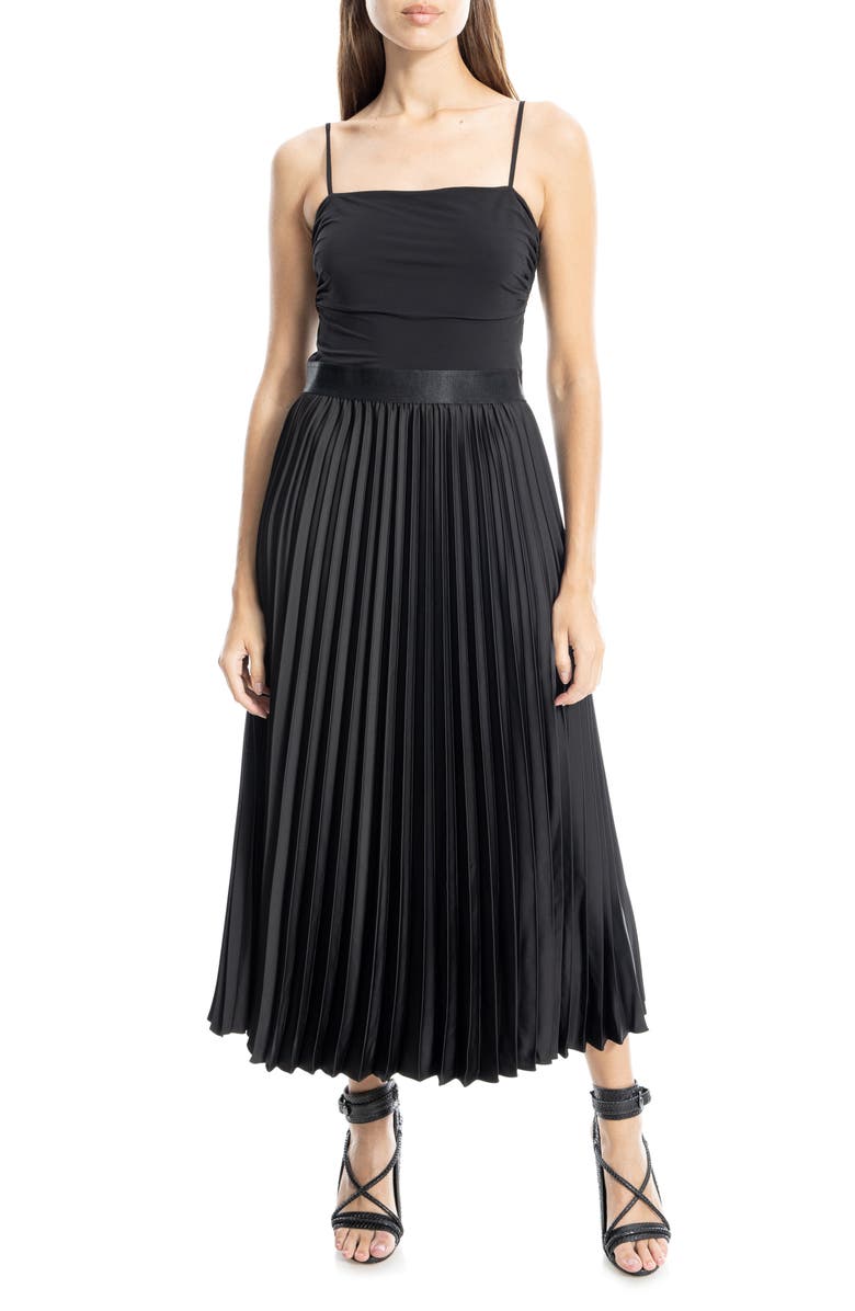 MAX STUDIO Sleeveless Midi Dress, Main, color, Black