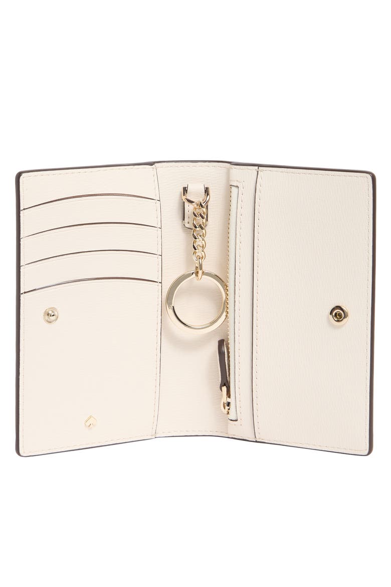 margaux small key ring wallet, Alternate, color, PARCHMENT