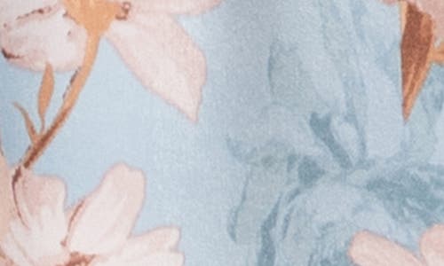 In Bloom By Jonquil Carlie Floral Lace Trim Satin Wrap In Blue