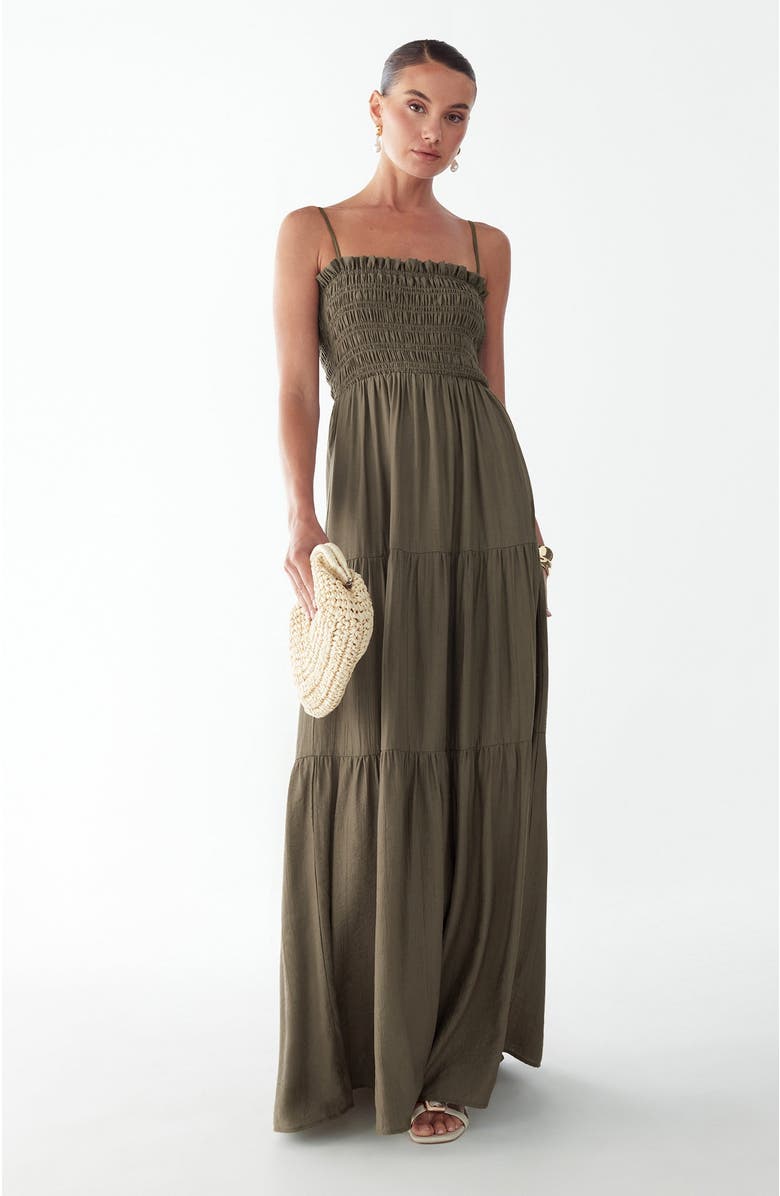 ST MRLO Lennie Maxi Dress, Alternate, color, Olive