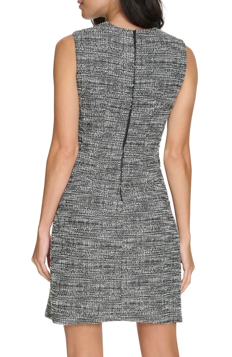 Calvin Klein Sleeveless Bouclé Tweed A-Line Minidress, Alternate, color, 