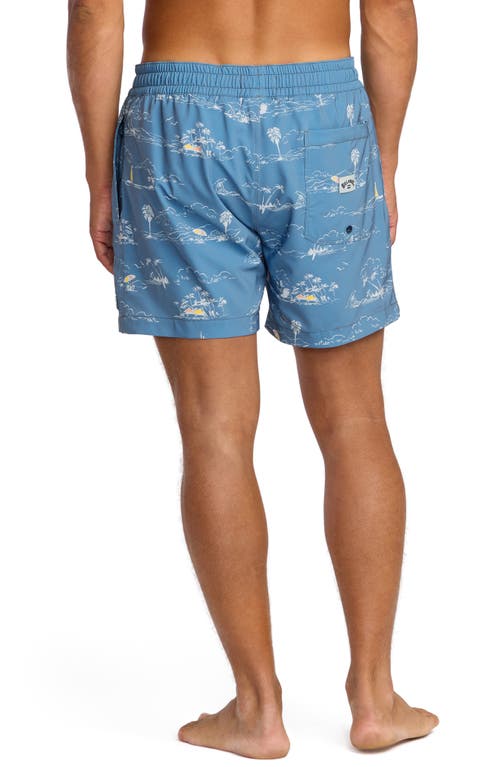 Billabong Lineup Layback Swim Trunks In Blue