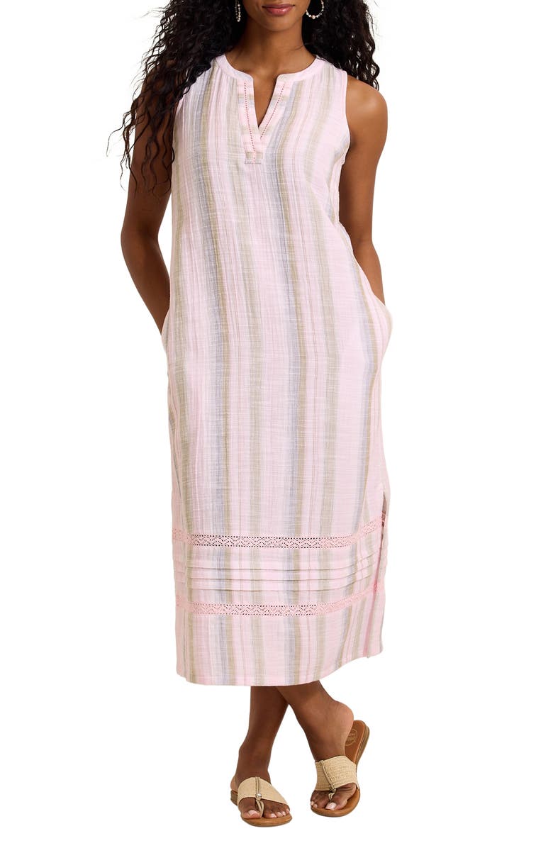 Tommy Bahama Cypress Cove Stripe Gauze Dress, Main, color, Cyber Light