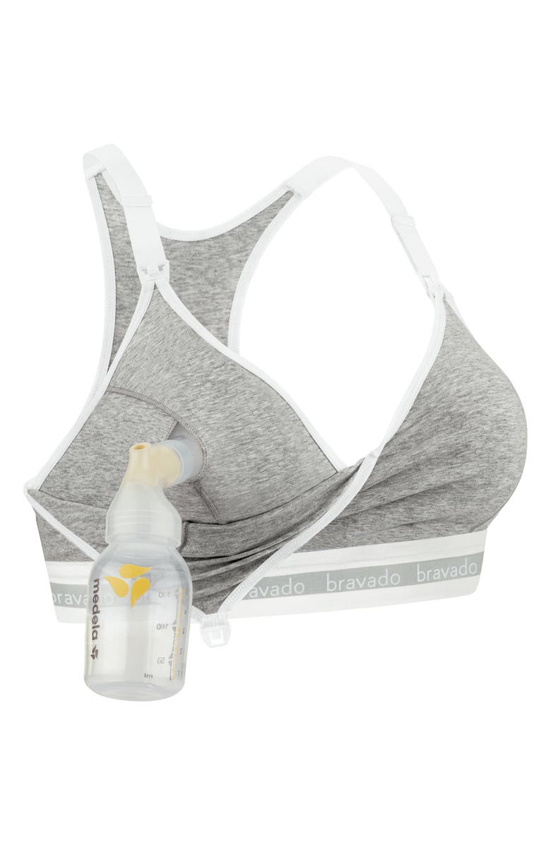 Bravado Designs Original Organic Cotton Blend Pumping & Nursing Bra, Alternate, color, Dove Heather
