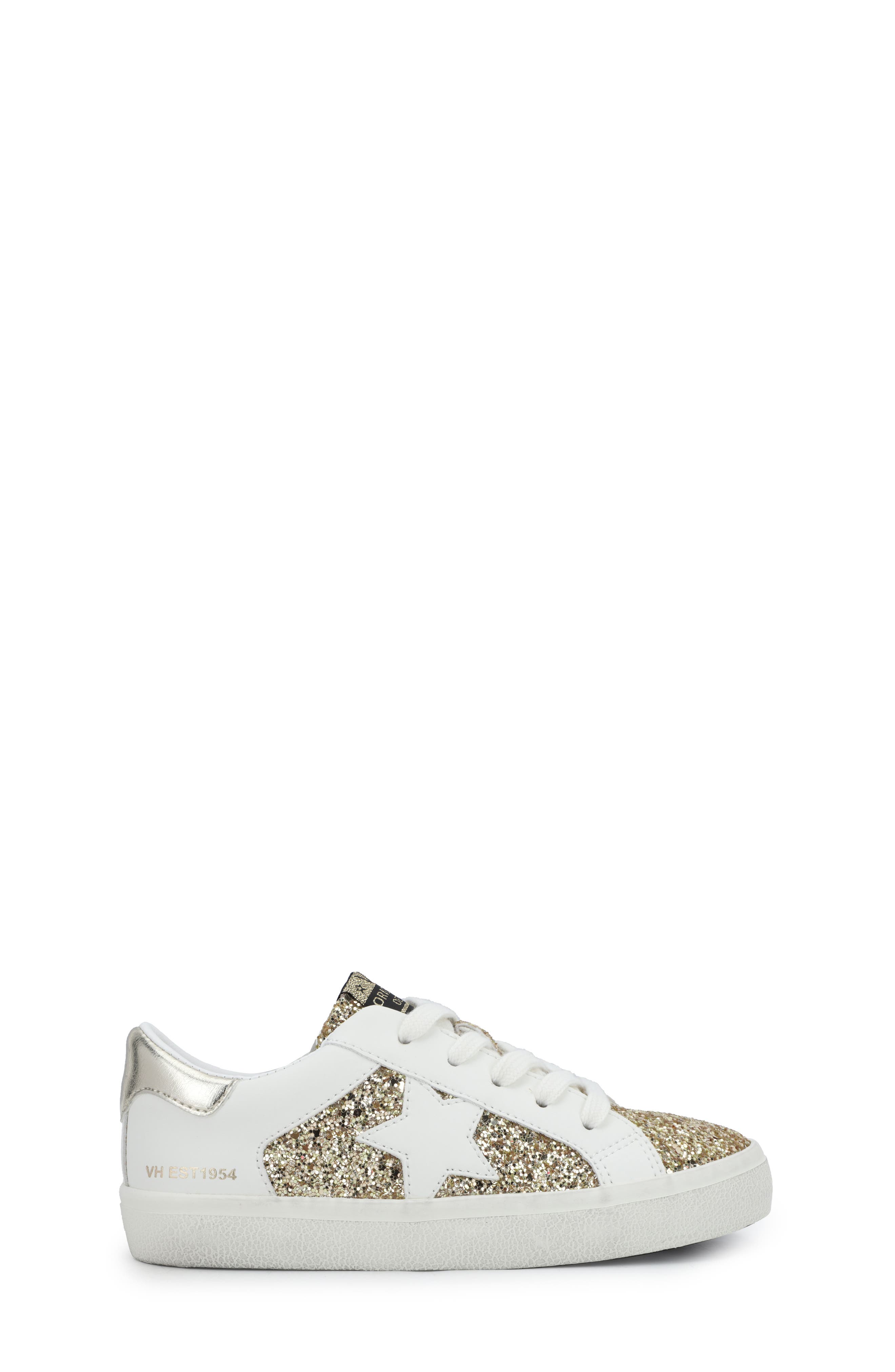 Kids' Vail Sneaker, Alternate, color, WHITE GOLD GLITTER