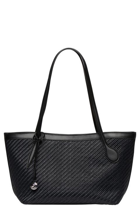 Midi Sprout Woven Leather Tote