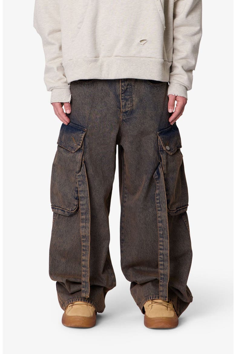 Washed Cargo Jeans, Main, color, WASHED BROWN