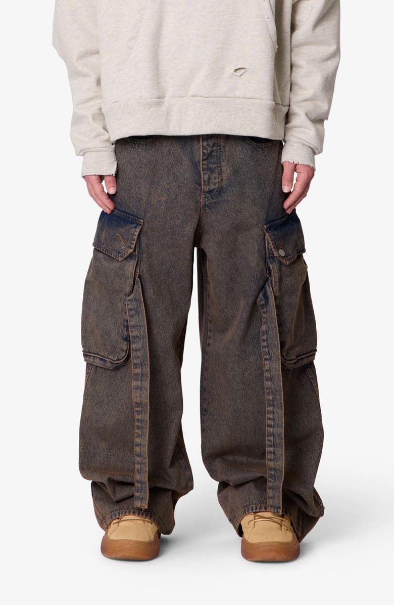 mnml Washed Cargo Jeans, Main, color, Washed Brown