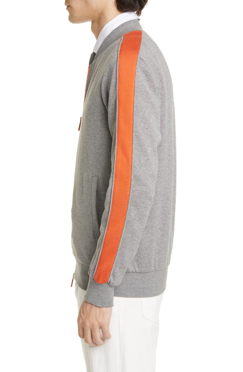 Eleventy Trim Fit Stripe Track Jacket, Alternate, color, 