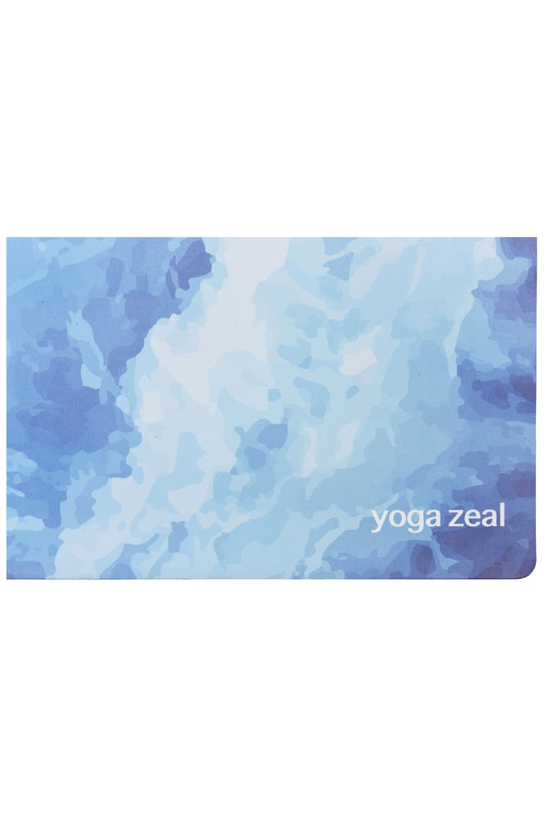 Ocean Print Yoga Mat, Alternate, color, BLUE