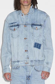 Ksubi Oh G Oversize Rip & Repair Denim Trucker Jacket