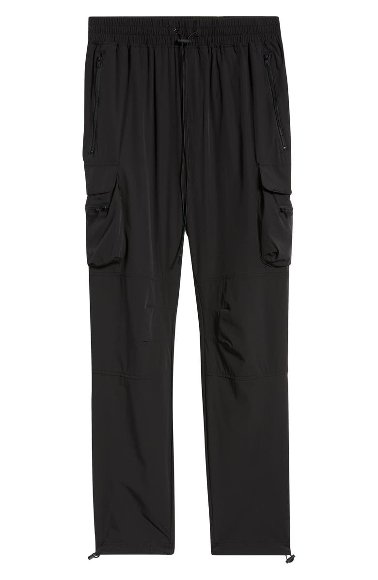 Represent 247 DNA Water Repellent Drawstring Cargo Pants, Alternate, color, Jet Black