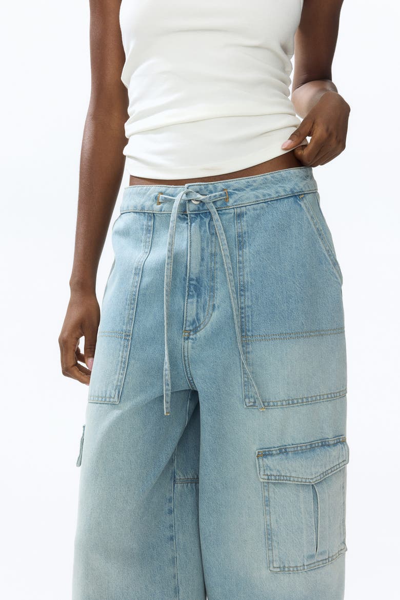 Barrel Regular Waist Ankle Jeans, Alternate, color, Light denim blue