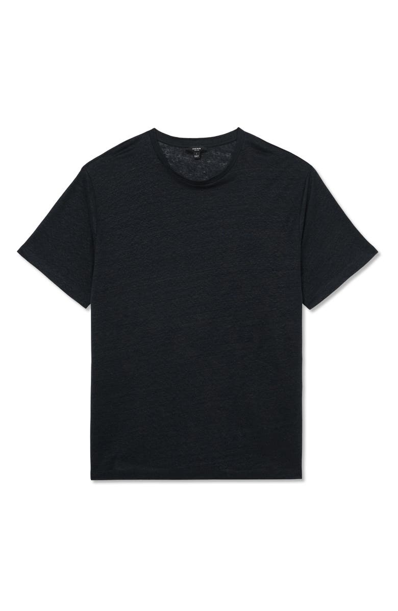 Reiss Langley Linen T-Shirt, Alternate, color, Navy