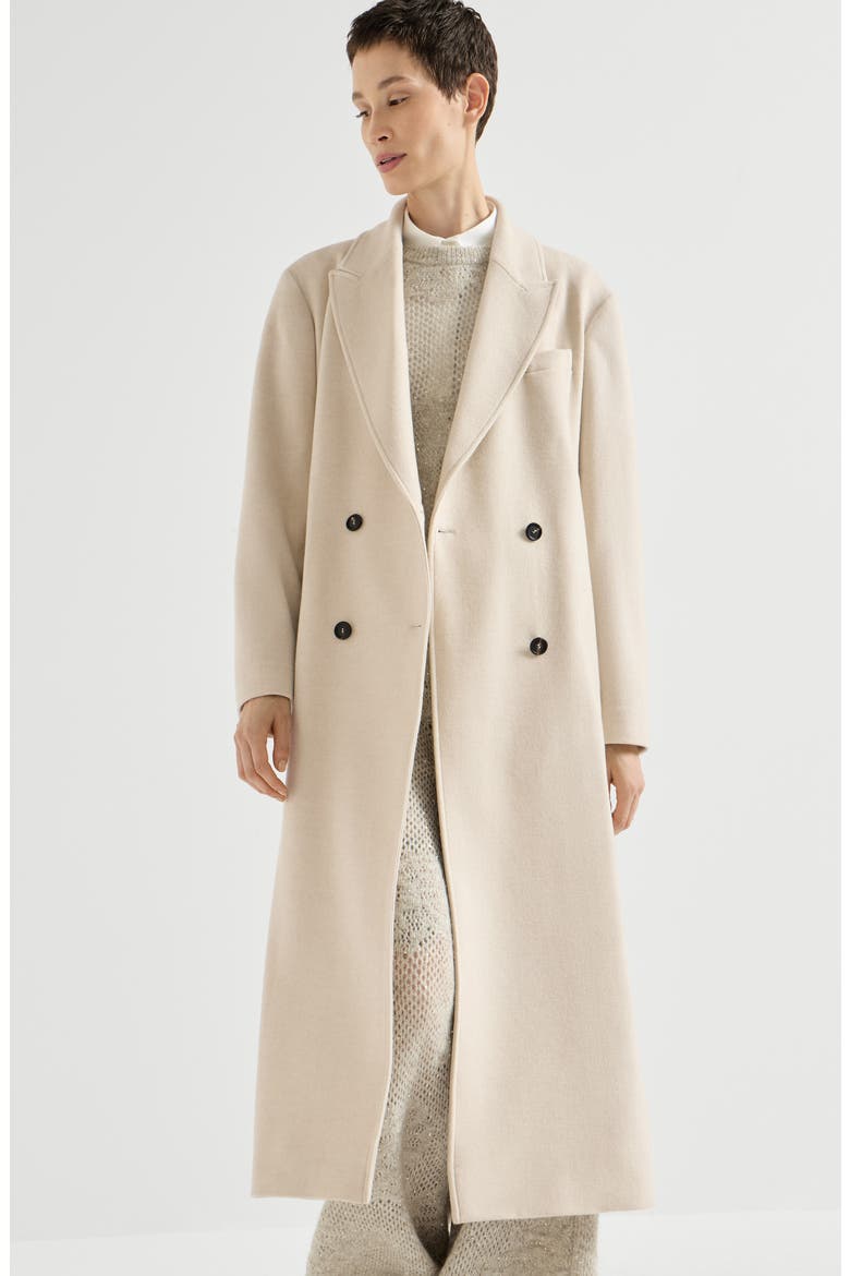 Lightweight water-resistant cashmere belted coat with monili, Alternate, color, Lignite Grey