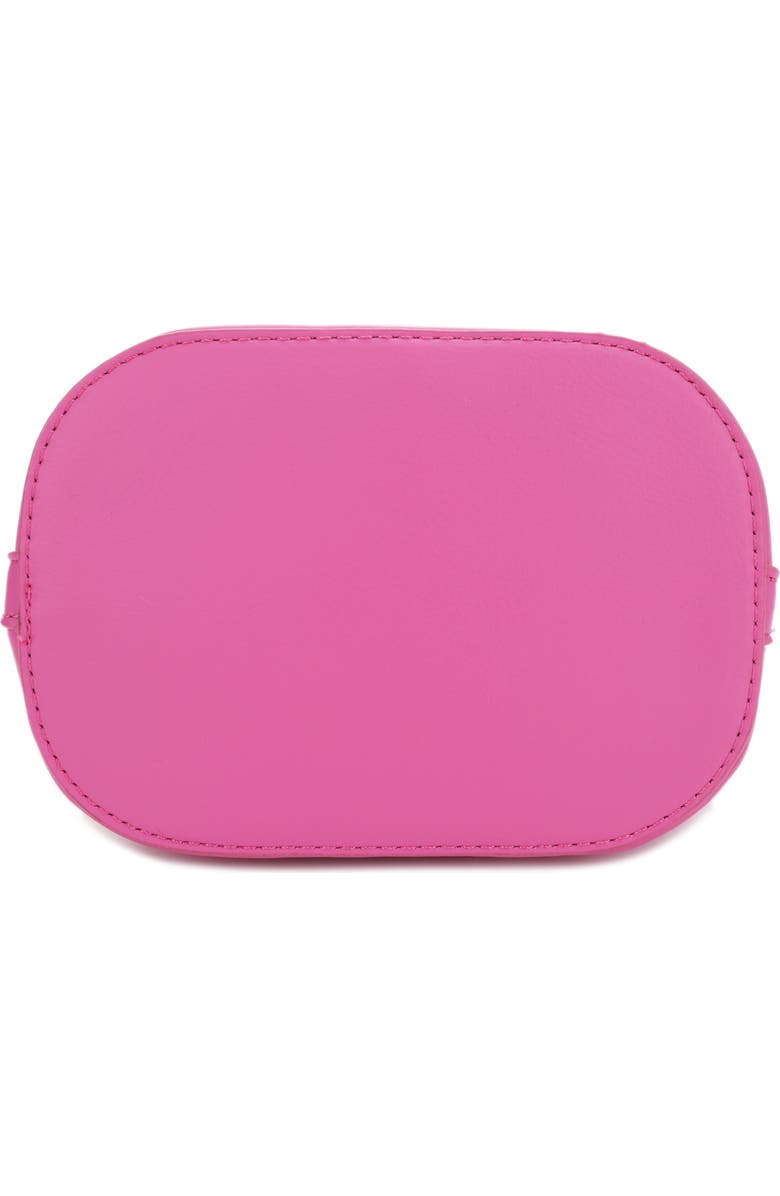 Mali + Lili Ella Nylon & Vegan Leather Bucket Bag, Alternate, color, Fuchsia
