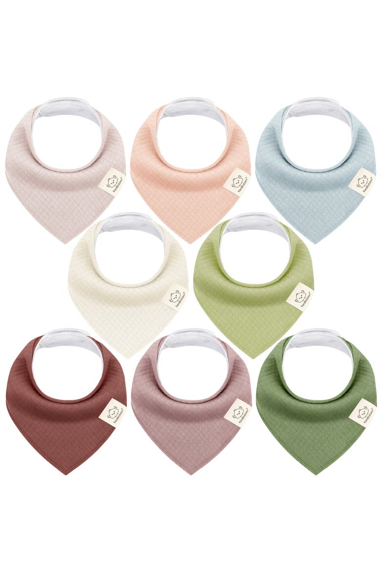 8-Pack Quin Bandana Bibs, Main, color, Moor