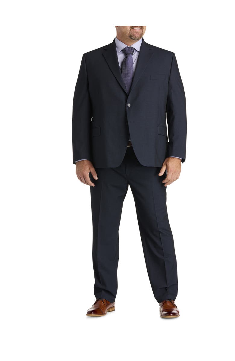 Michael Kors Big & Tall Birdseye Suit Jacket, Alternate, color, Navy