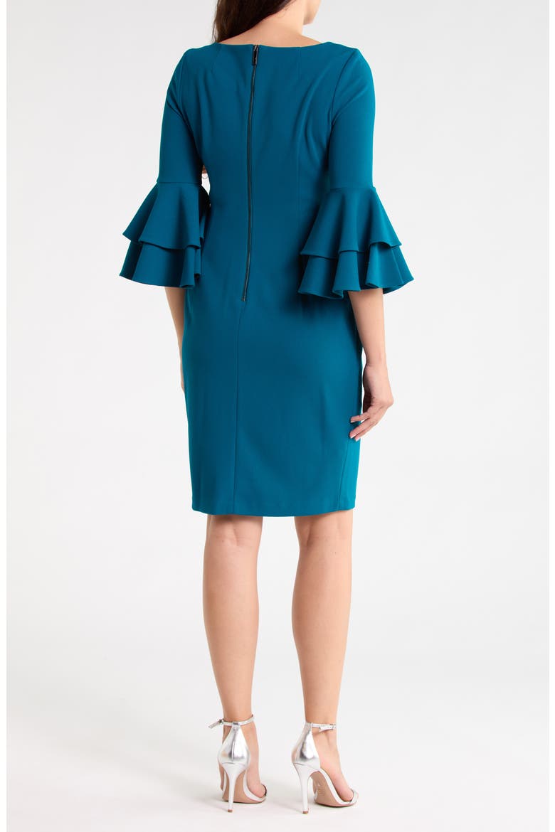 Bell Cuff Sheath Dress, Alternate, color, CYPRESS